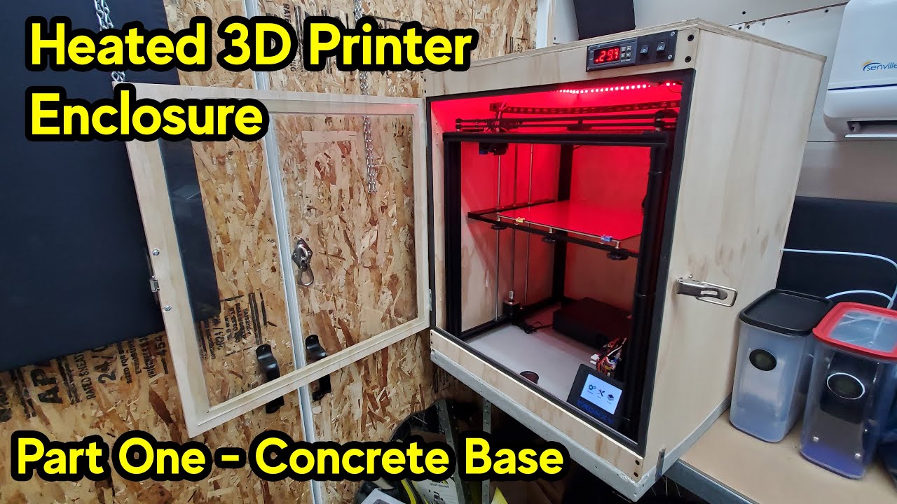 3D Printer Heated Enclosure - Part One - Concrete Base - YouTube