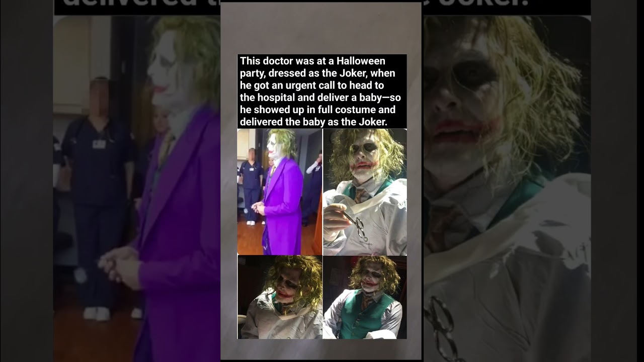 Doctor Delivers Baby in Full Joker Costume - The Viral Moment You Have to See!