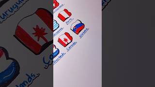 Drawing flag slovakia🇸🇰#shorts