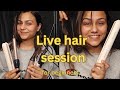 KavYa’s BeauTy LounGe was live || described about hair tools || curls through straightening &amp; tong