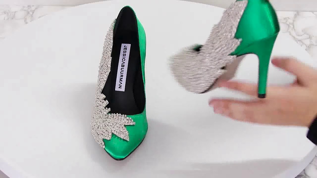 KATTA Side Bead High Heel Satin Pumps - 9cm - JESSICABUURMAN