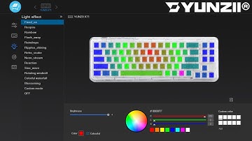 YUNZII X71: How to use the custom software to customize your X71 keyboard backlights.