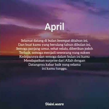 Story wa bulan APRIL