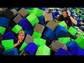 HIDE AND SEEK IN 100,000 FOAM PIT CUBES!! *Ninja Warrior Trampoline Park Challenge*