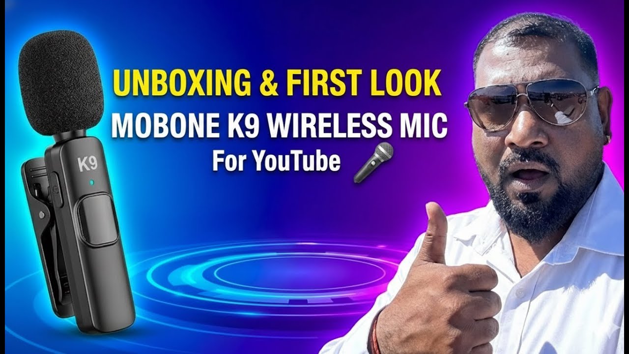 UNBOXING & FIRST LOOK ! MOBONE K9 WIRELESS MIC ! FOR YOUTUBE  | Mic for YouTube, Vlog & Interview😱