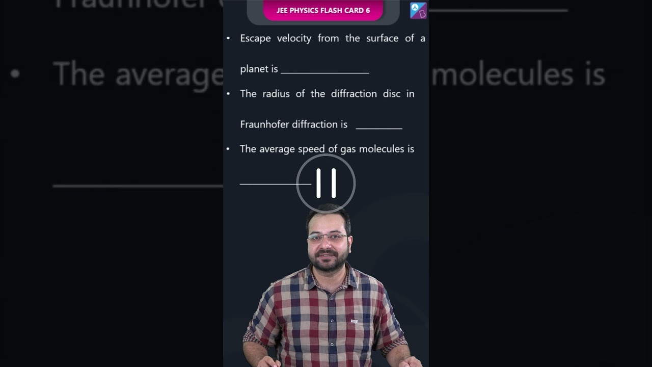 Flash Card #6: Gravitation, Diffraction & Kinetic Theory of Gases for JEE Mains 2023 | Atiullah Sir