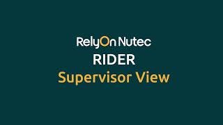 RIDER Supervisor View