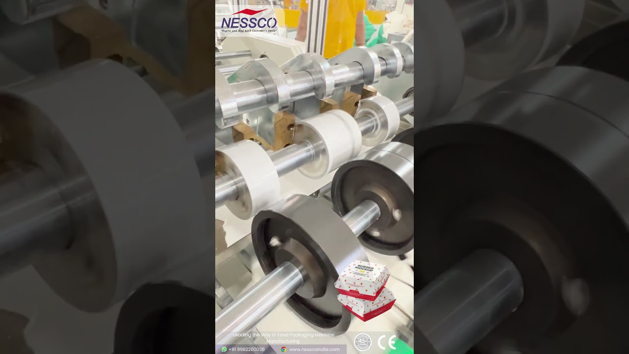 Automatic Paper Lunch Box & Burger Box Machine | Nessco Industries | Carton Erecting Machine