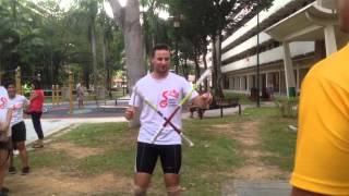 Playing Devil Sticks
