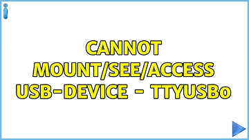 Ubuntu: Cannot mount/see/access USB-device - ttyUSB0