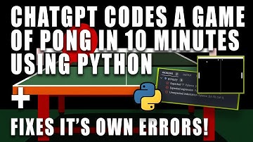 Code a Pong Game in 10 Minutes with ChatGPT & Python | Pygame Tutorial + Self-Correcting AI