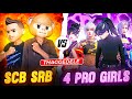 Srb scb vs 4 pro attitude girls   serious challenge match  funwithsrbyt  freefire viral