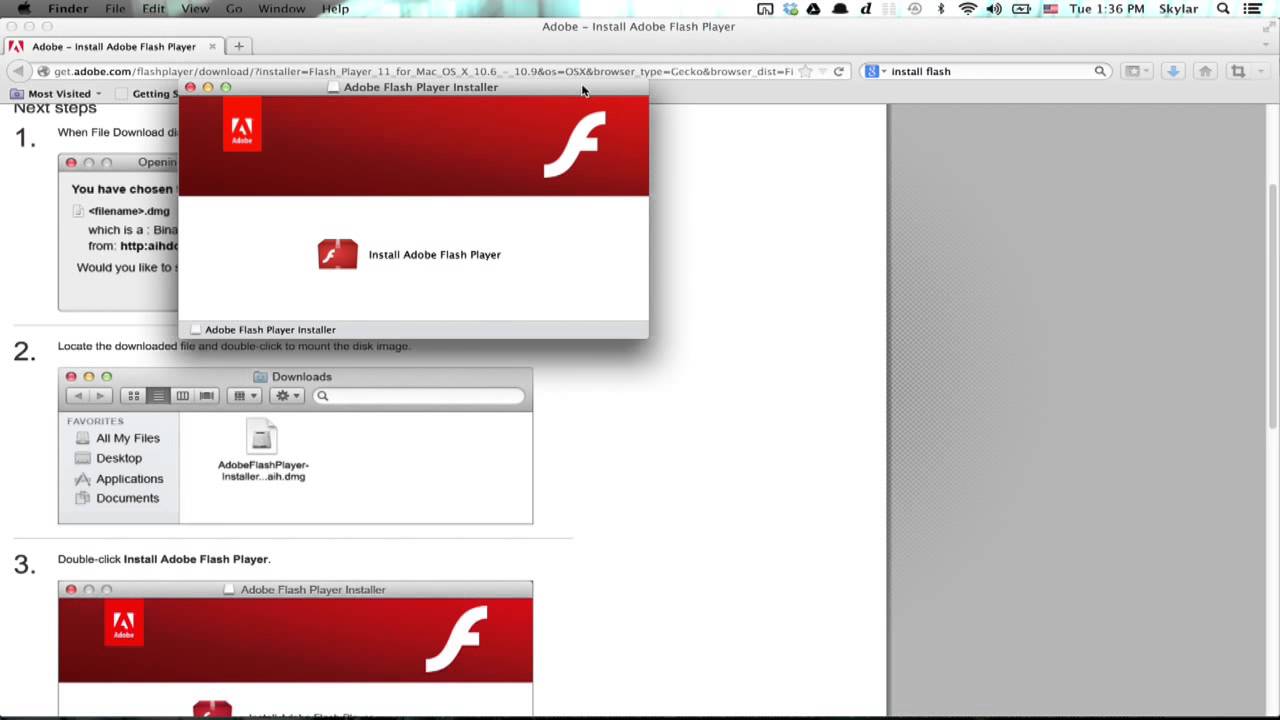 i cannot install adobe flash player for firefox