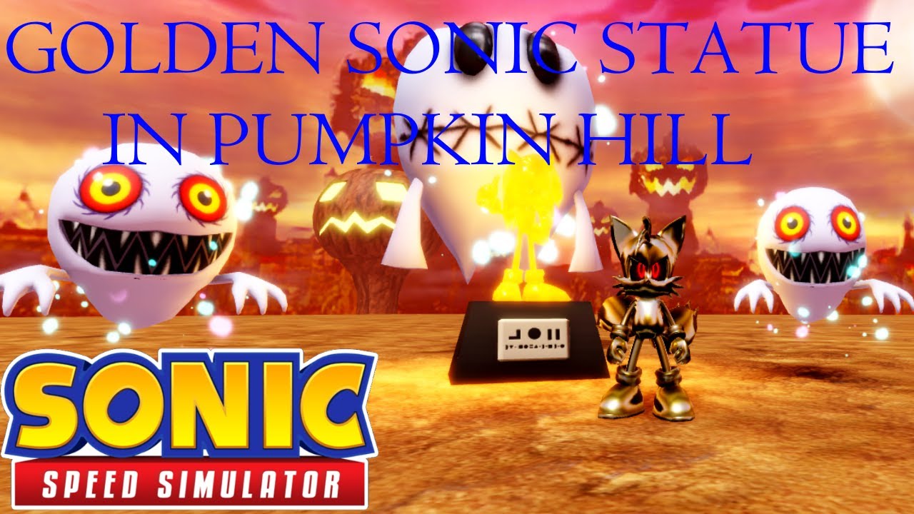 HOW TO FIND THE GOLDEN SONIC STATUE IN PUMPKIN HILL! [Sonic Speed