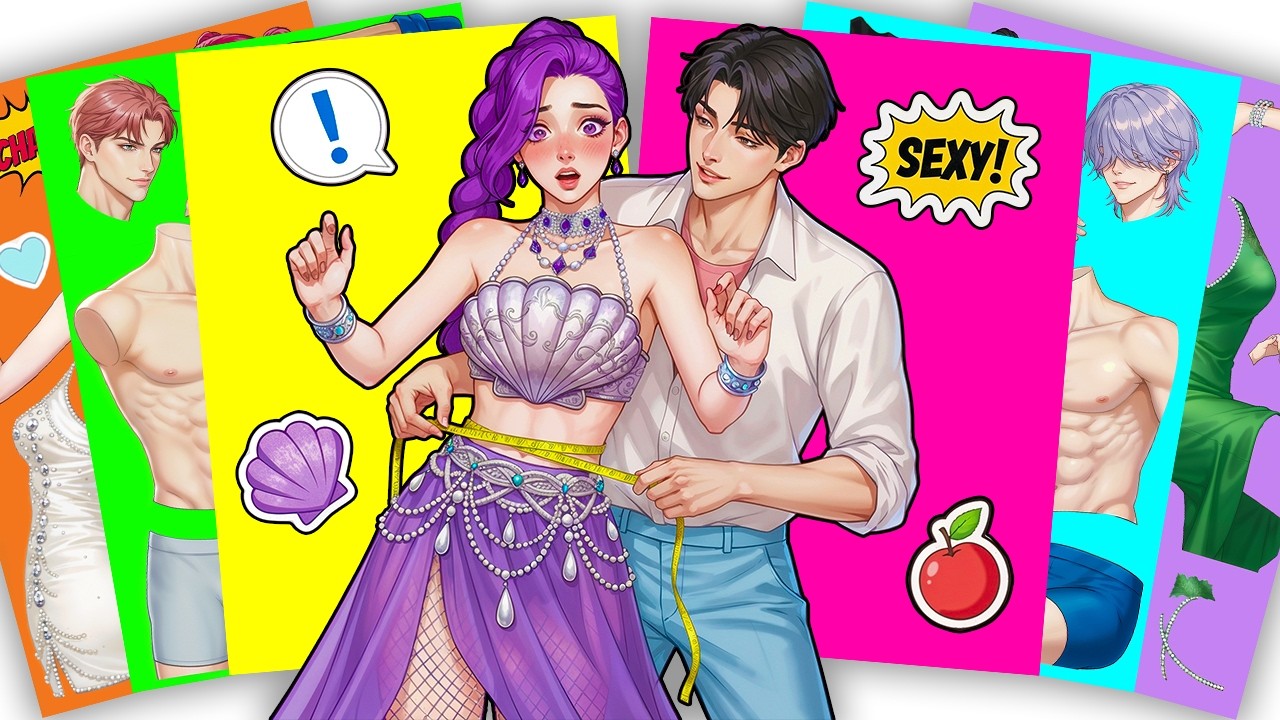 My sexy Little Mermaid! 🧜‍♀️🔥 HUNTRIX RUMI x SAJABOYS JINU - KPOP DEMON HUNTERS | Sticker Book DIY