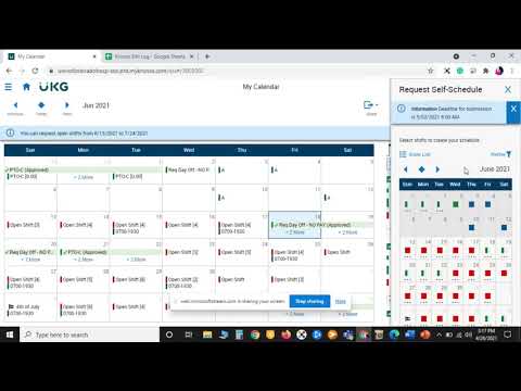 Kronos self scheduling and time off