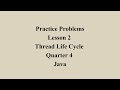 Thread Life Cycle in Java | Q4 Java L2 P1 | SMILE ROAD