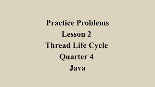 Thread Life Cycle in Java | Q4 Java L2 P1 | SMILE ROAD