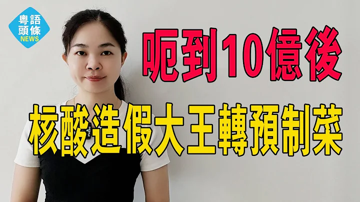 冇啦！“核酸造假”敛财10亿后，“核酸大王”张核子如今又涉足预制菜：还是那个熟悉味道，熟悉的配方。抢钱都不用遮羞布，孩子的未来没希望了。#粤语 #中国新闻 #预制菜 - 天天要闻