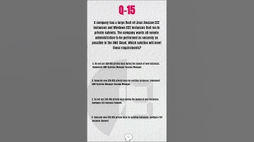 Secure Remote Administration for Linux & Windows EC2 Instances | AWS SAA-C03 Exam Question