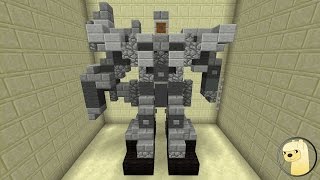 Minecraft - How To Build Transformers 2 Megatron Robot Mode!