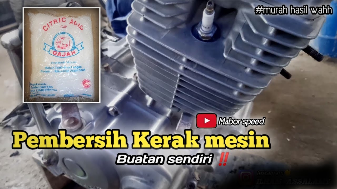 Cara Bersihkan Kerak Mesin Motor || buatan sendiri