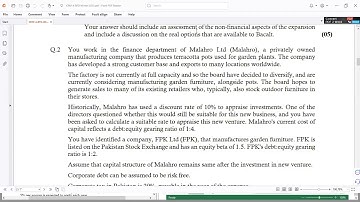 Winter 2023 Q2 Complete WACC & Lease Buy Decision by Sir Saud Tariq ACA ST Academy