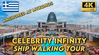 Celebrity Infinity Cruise Ship | Mykonos | 4K UHD Video Walk