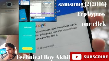 Samsung j2(2016) Frp bypass one click miracle crack 2.82