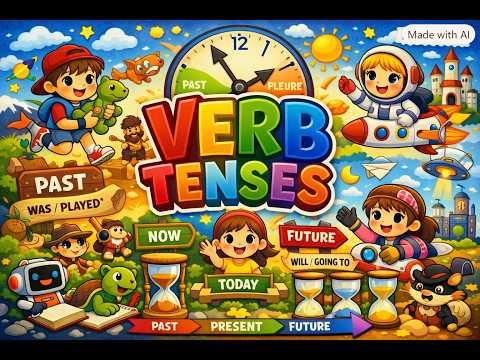 Verb Tenses Song | Past, Present & Future Tense with Examples | English Grammar | K-10