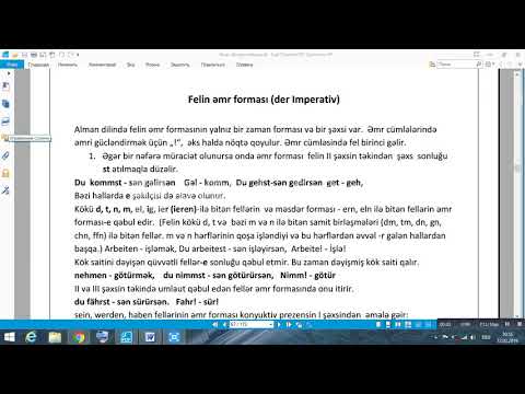 Video: Alman Dilində Güclü Fellər Nədir