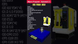 X Alphabet Engraving Universal Program | Macro | #vmc #cnc #automation #universal #reusableproducts