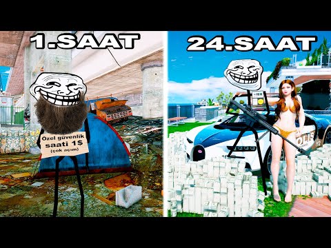 FAKİR TROLLFACE VS 24 SAAT BOYUNCA YAKIN KORUMA OLMAK! - GTA 5