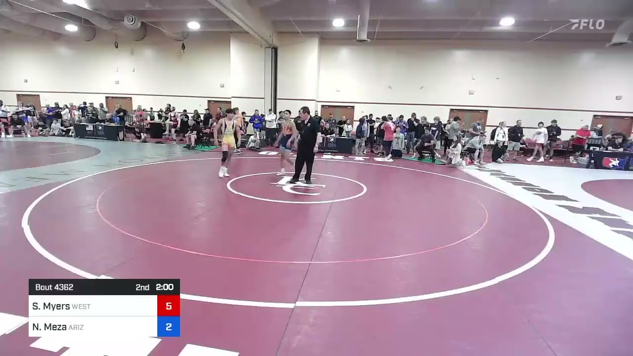 57 Kg Rnd Of 16 - Stephen Myers, West Virginia Vs Nick Meza, Arizona D452