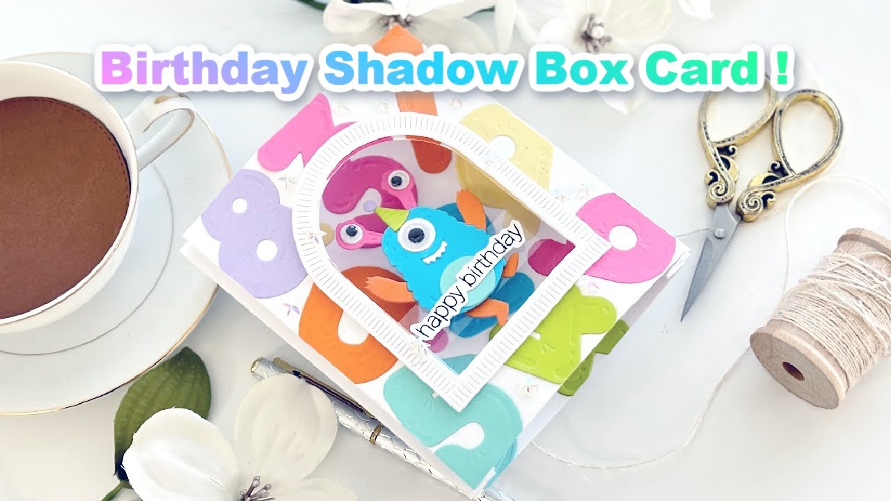 Window SHADOW BOX Card with a DANCIN' Monster | Try It Out Tuesday