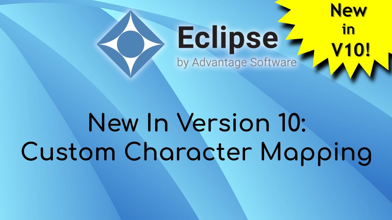 Ellipses Character Map New in Eclipse Version 10: Custom Character Mapping - YouTube
