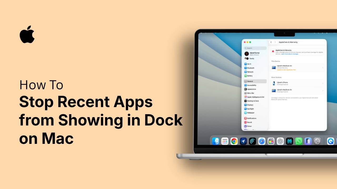 How to Stop Recent Apps from Showing in Dock on Mac - YouTube