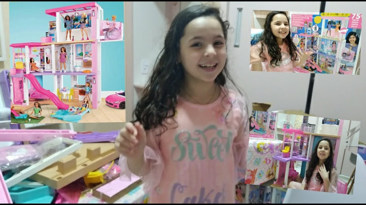 Casa da Barbie 3 andares  Trocamos a antiga casinha da Barbie por esta  Mansão da Barbie 