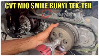 Find the cause of the Mio Smile CVT making a tek-tek sound when idling