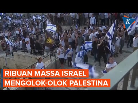 Momen Massa Israel Olok-olok Palestina dalam Peringatan Hari Jerusalem