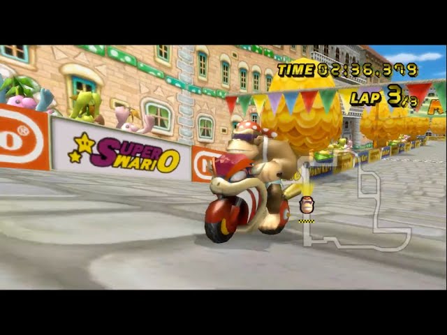 MKWii Time Trial Funky Kong DS Delfino Square 02:36.379