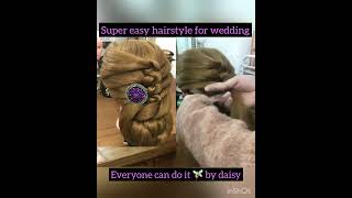 Easy Braid  Bun /Updo Hairstyle Tutorial #shorts #hairstyle