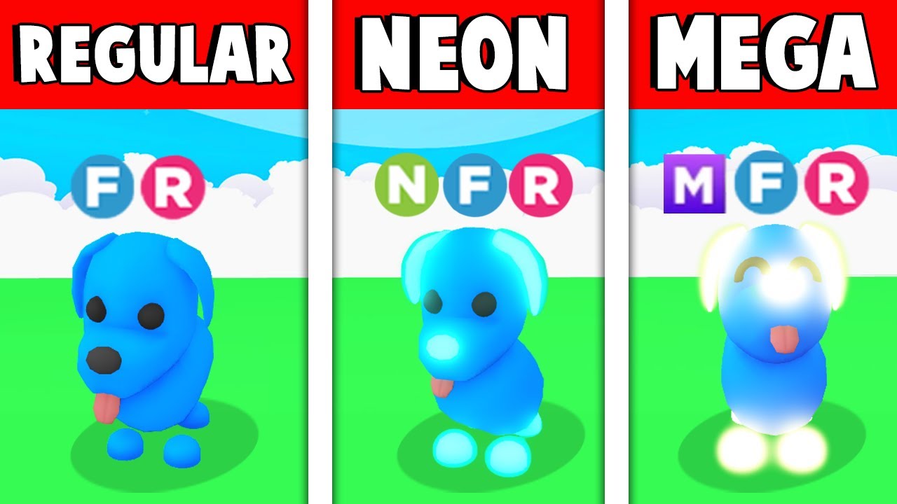 MEGA vs NEON vs REGULAR Blue Dog Trades in Adopt Me! YouTube