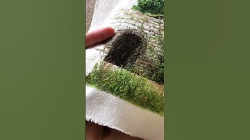 Embroidering the grass, Harpers Ferry Embroidery Art