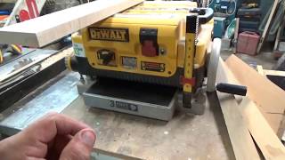 A short review of my modified Dewalt thickness planer. If you are tired of replacing blades (even carbides) I hope this helps you 