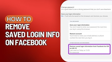 How To Remove Saved Login Info On Facebook | How to Delete Saved Passwords (2023)