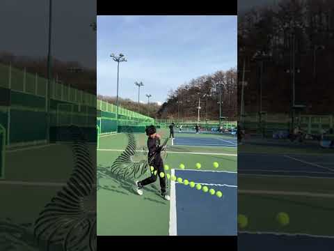 한국초등1위 <strong>장준서</strong> 포핸드 스윙궤적! #tennis #테니스 #테니스레슨 #테니스포핸드