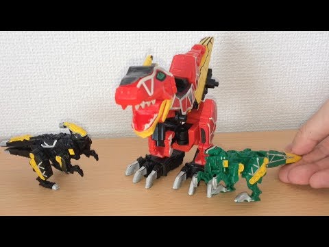 獣電戦隊キョウリュウジャー 第4話 勝負だベイビー!キョウリュウジンウエスタンにカミツキ合体! 劇中合体・戦闘シーンをミニプラで再現 前田動画