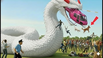 Heroic rescue team saves sheep and dog from giant python