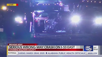 Wrong-way driver crash shuts down I-10 EB near Florida-Alabama state line